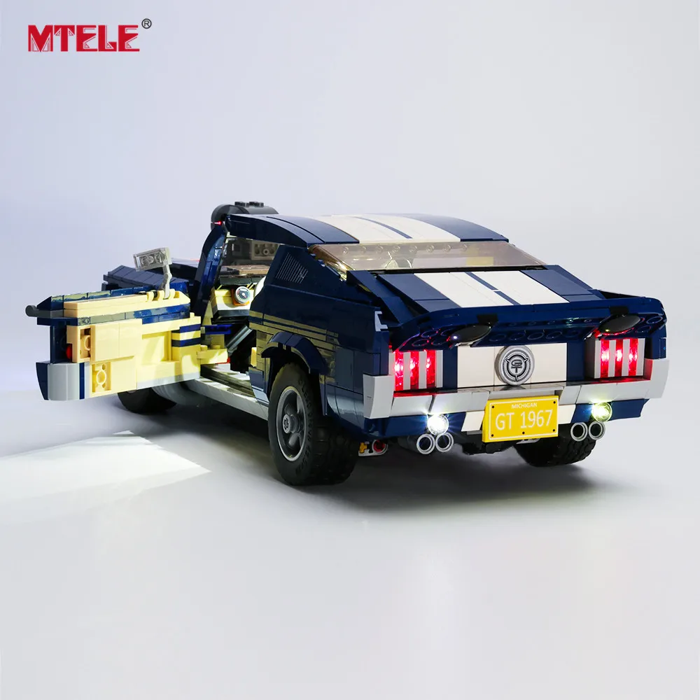 MTELE брендовый светодиодный светильник Up Kit Игрушка для 10265 Ford Mustang светильник ing комплект совместим с 21047(модель не входит в комплект