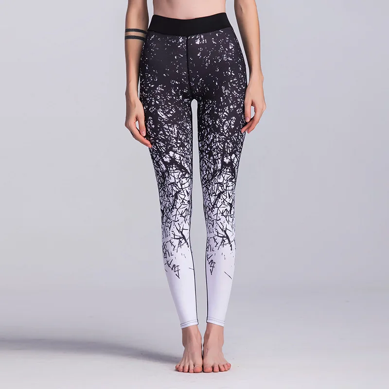 

Women's Fashion Digital Printing Jeggings Gradient High Waist Trousers Push Up Fitness Jeggings Workout Plus Size Sexy Leggings