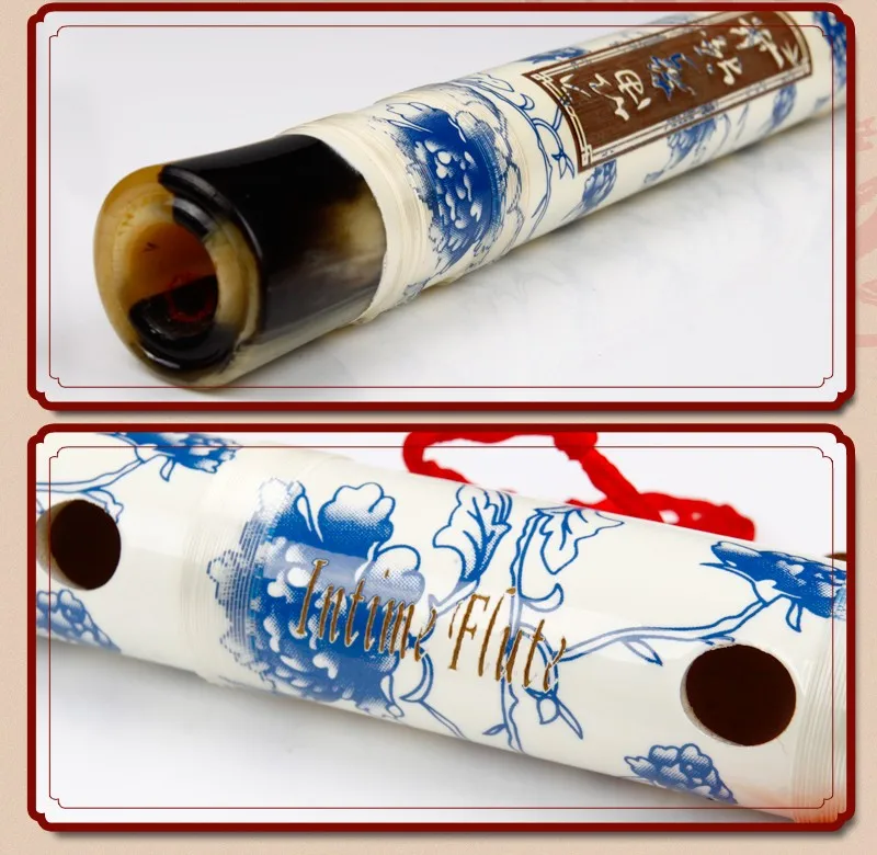 Синий и белый фарфор ручной работы бамбуковое дерево китайский Dizi музыкальные инструменты, флейта мембрана китайский