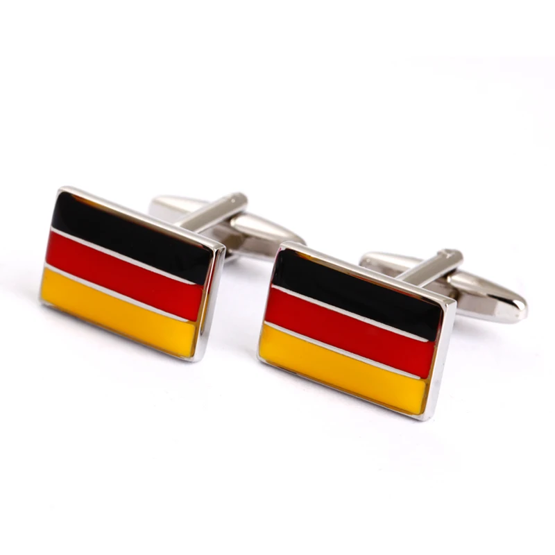 Men Jewelry Cufflinks Series Of Three Colors Square Shape Men's Shirts World National Flag Cuff Link | Украшения и аксессуары