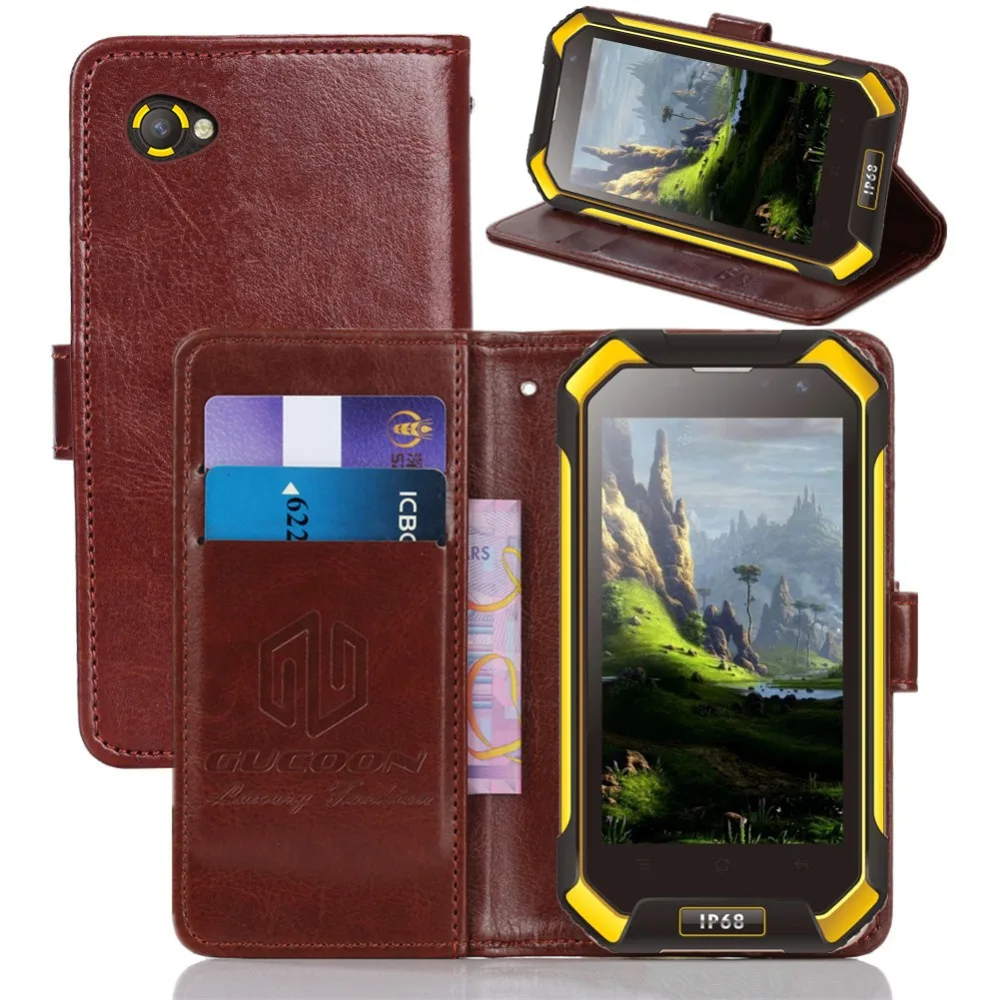 

GUCOON Vintage Wallet Case for Blackview BV6000 BV6000S A60 PU Leather Retro Flip Cover Magnetic Fashion Cases Kickstand Strap