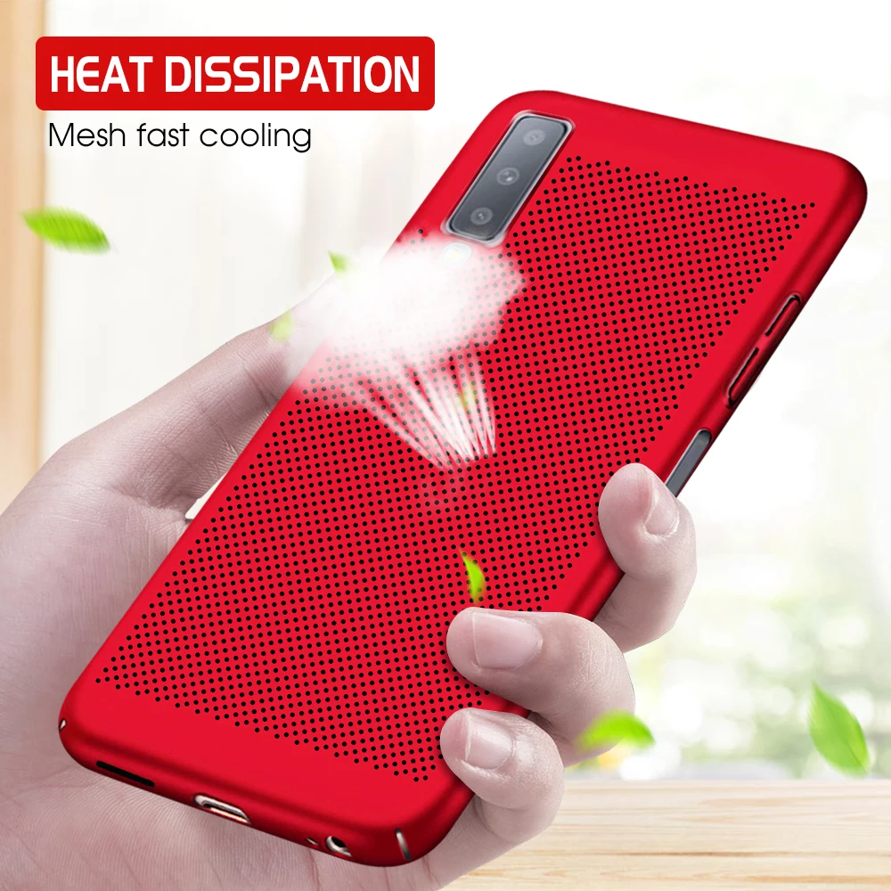 Ultra Slim Protective Case For Samsung Galaxy Note 10 Pro A70 A60 A50 A40S A20E A30 M20 S10 Plus Hollow Heat Dissipation Cover |