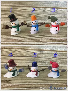 

pvc figure model snowman ornaments doll 6pcs/set