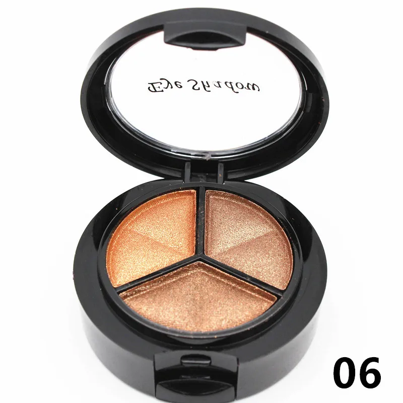 

3 colors eyeshadow palette with mirror brush gold rose red pigment waterproof long lasting shimmer matte eyeshadow kit MOR001