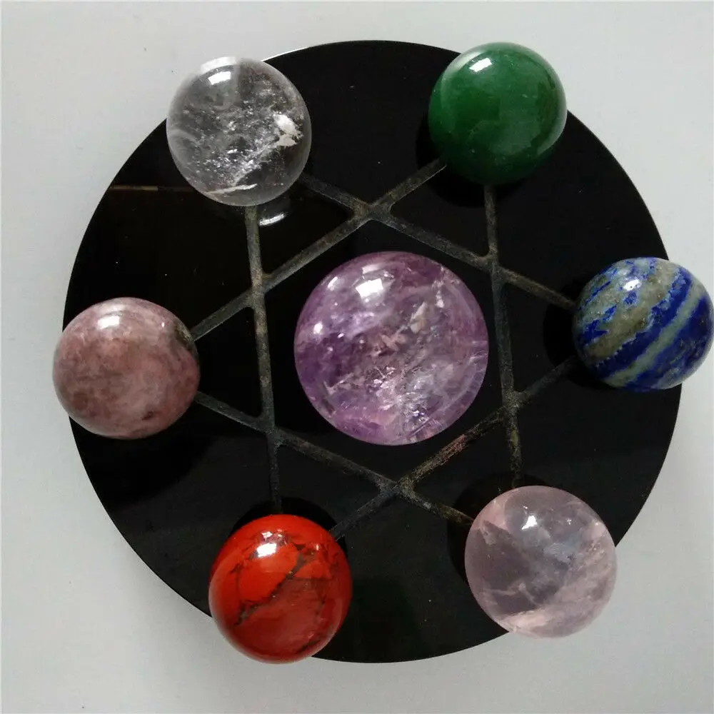 

Natural Colorful Crystal seven star array Beads Crystal Ball Decoration