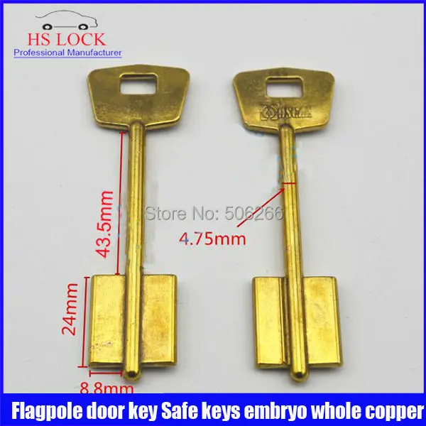 Hot sale Door Stick flagpole door key safe keys embryo key blank all