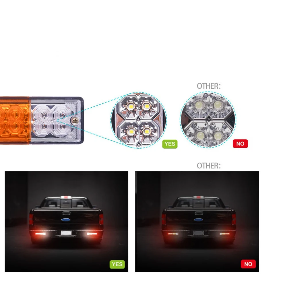 Водонепроницаемый 20 светодиодов фонарь светильник s отражатели ATV для прицепа грузовика из яхта Стоп задний светильник Авто сигнальная лампа бег тормоза поворота светильник s 12 V/24 v