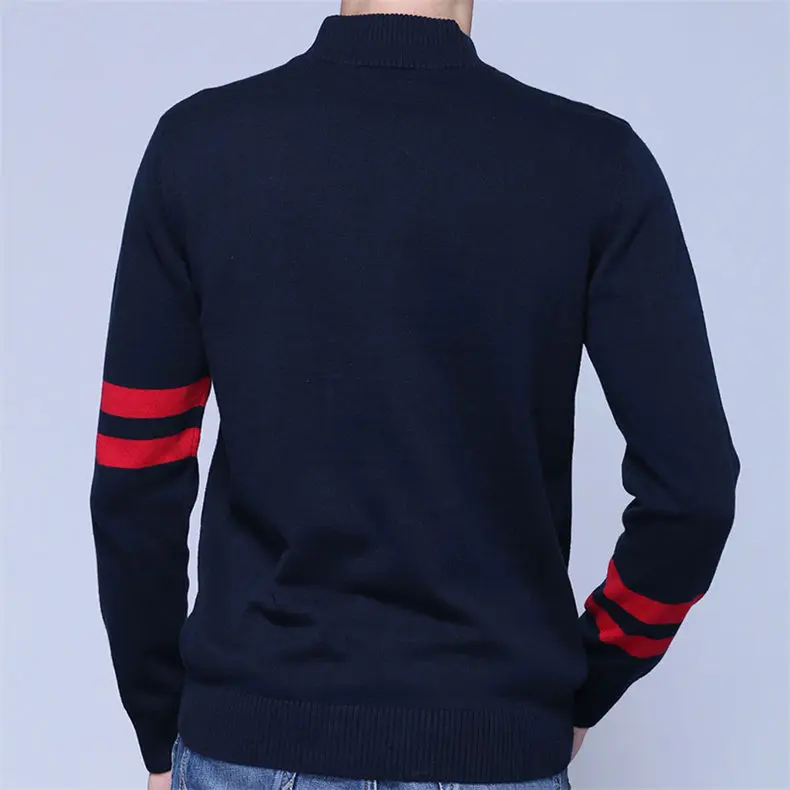 2018 New Zipper Sweater Men Spring Male Pullover Thick Cotton Knitted MuLS Brand Sweater Jumper Autumn Black Top Plus Size M-3XL-07