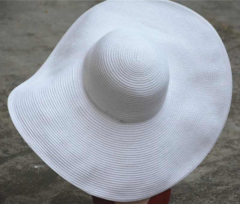 Шляпы от солнца с большими полями 7,1 ''/18 см бумажные летние соломенные шляпы для женщин Дамы УФ Защита пляжные шляпы флоппи Кентукки Дерби вечерние платья