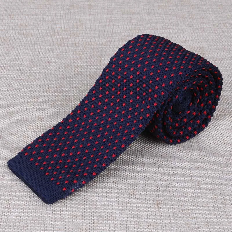 Mantieqingway 6 см мужской обтягивающий галстук, галстуки, повседневные деловые костюмы, тонкие галстуки, свадебные классические Вязаные Галстуки в горошек - Цвет: 019