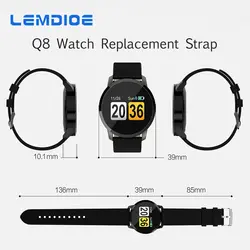 LEMDIOE Q8 Смарт-часы ремешок замена Ремешки ремешок кожаный ремень Smartwatch