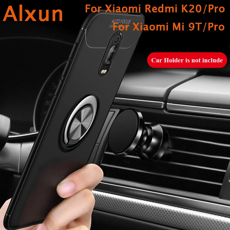 

Alxun For Xiaomi Redmi K20 Pro Case Car Holder Stand Magnetic TPU Bracket Ring Back Cover Case For Xiaomi Mi 9T Pro Case Coque