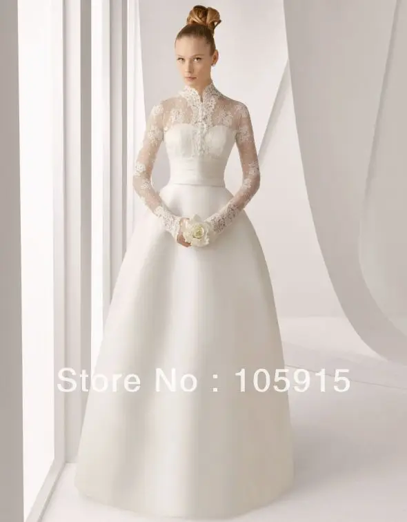 Vintage Princess Modest Grace Kelly S Wedding Dresses White Lace