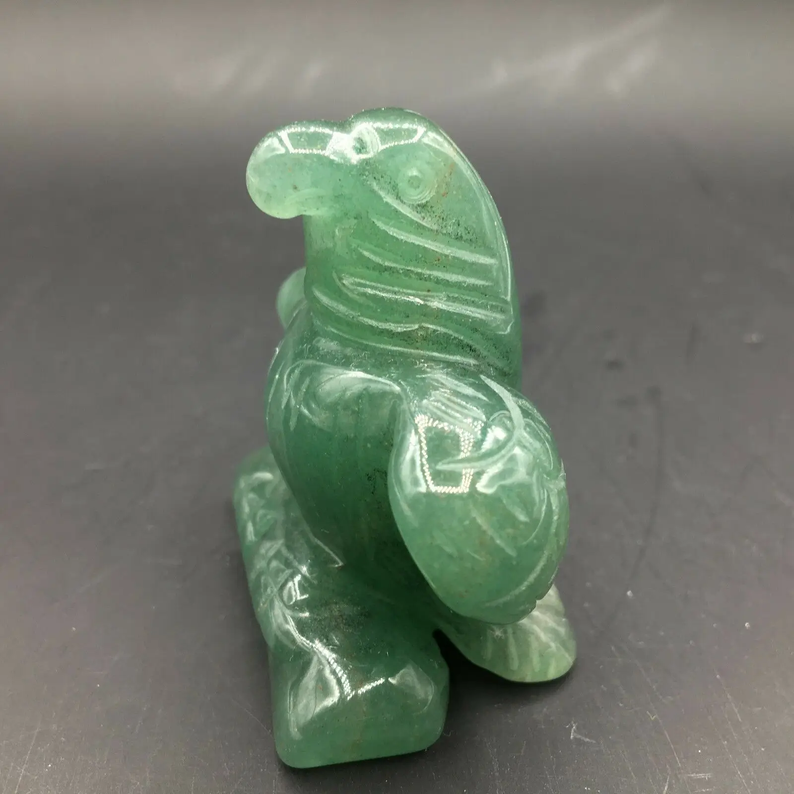 

2.0" Natural Green Dongling Jade Hand-carved Eagle For Home Decor 77.4gL1583