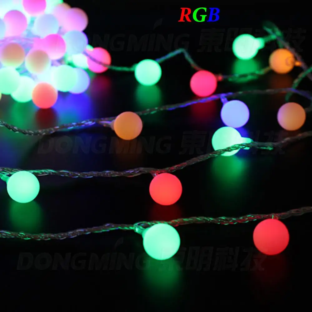 

3m 30leds Yellow Purple Pink RGB LED String Lights Christmas led ball light White Red Blue Green 3*AA battery led light
