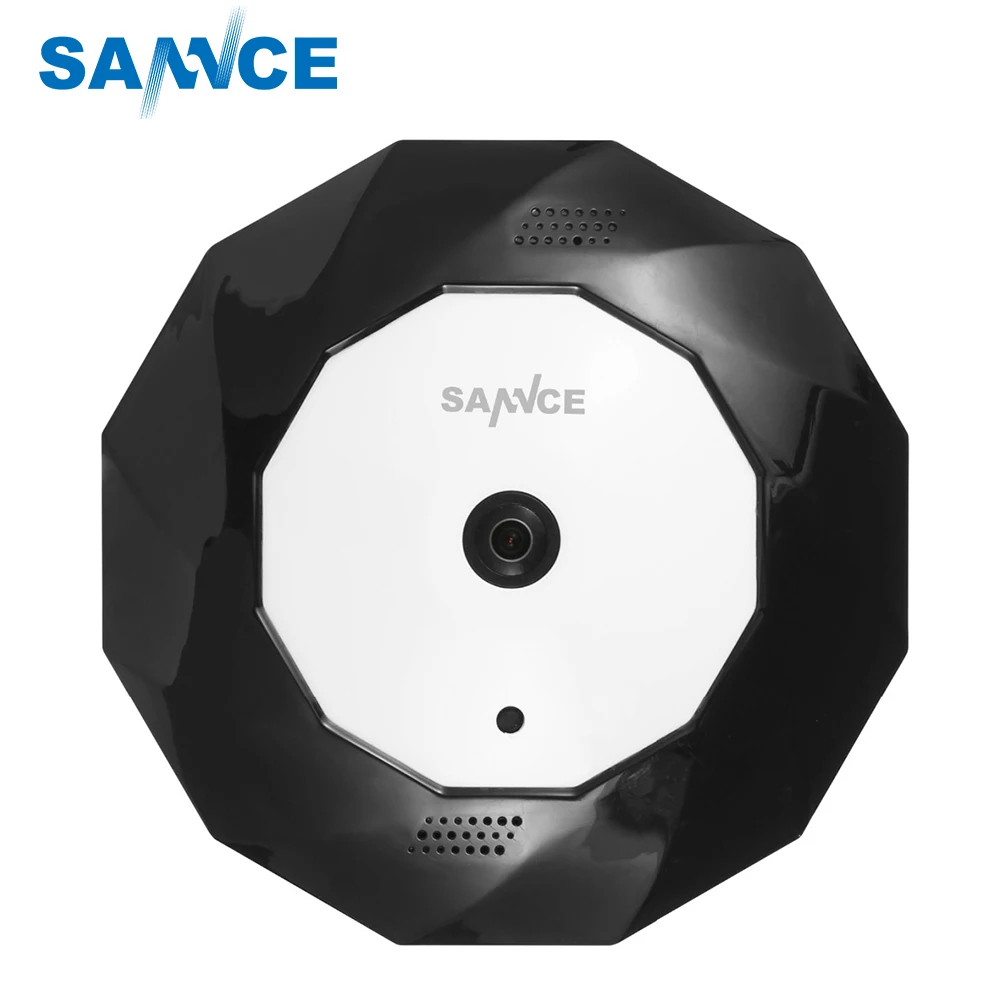 

SANNCE 360 Degree Wireless Panoramic Camera 960P Network Wi-fi Fisheye Security IP Camera WIFI 1.3MP Video Built-in MIC Speaker
