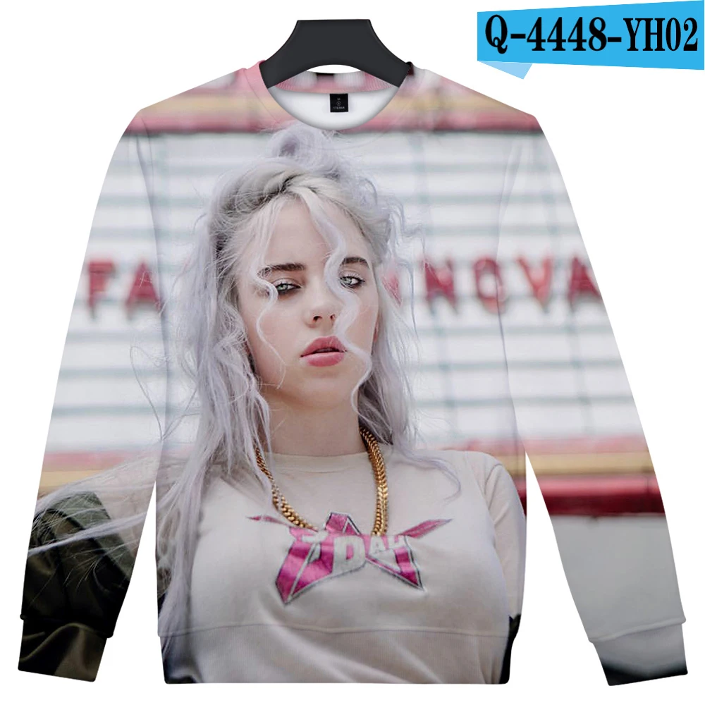 Frdun Tommee 3D Billie Eilish классная Женская/мужская повседневная одежда с принтом, горячая Распродажа, повседневные весенние k-pop толстовки, свитшоты размера плюс - Цвет: YH02-1-1