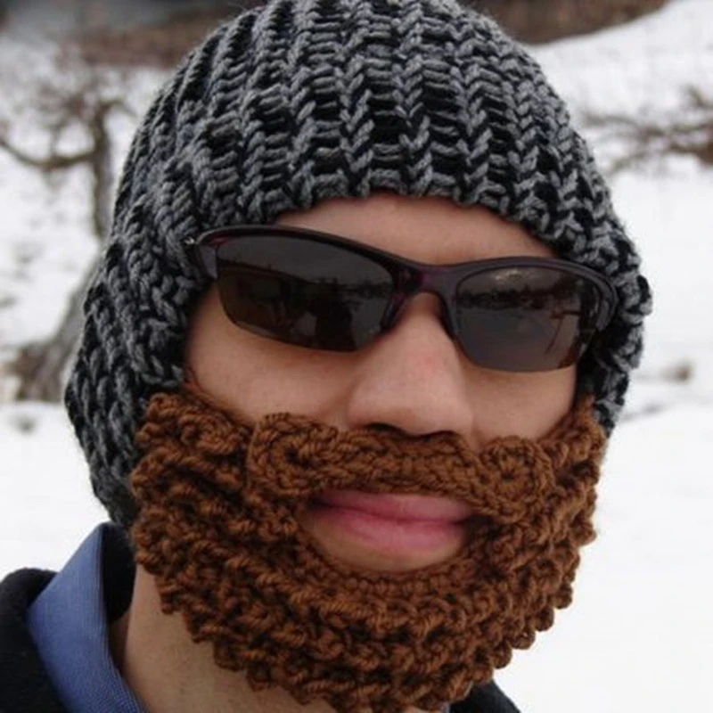2017 Wig Beard Hat Rasta Bandana Hobo Caveman Handmade Crocheted Winter Men's Halloween Costume Boyfriend Gift Funny Beanies |