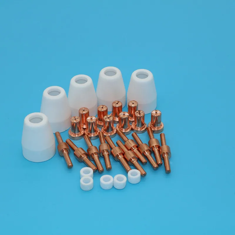 

30PCS Plasma cutting torches PT31 40A electrode nozzle shield Swirl ring Ceramic wear parts CUT LGK