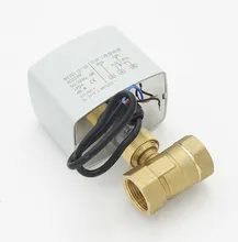 220V Two Or Three Motor-driven Globe electric ball Valve Inch 2 DN15 20 25 32 40 50 Line Control 1/4 3/4 1/2 Brass double sensor hot water radiant heating systems thermostat with 2 line or 3 line valve control