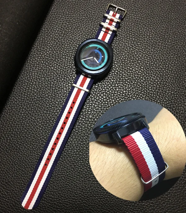 22 мм 20 нейлон для samsung gear S3 s2 Спорт Frontier классический ремешок часов huawei gt 2 huami amazfit