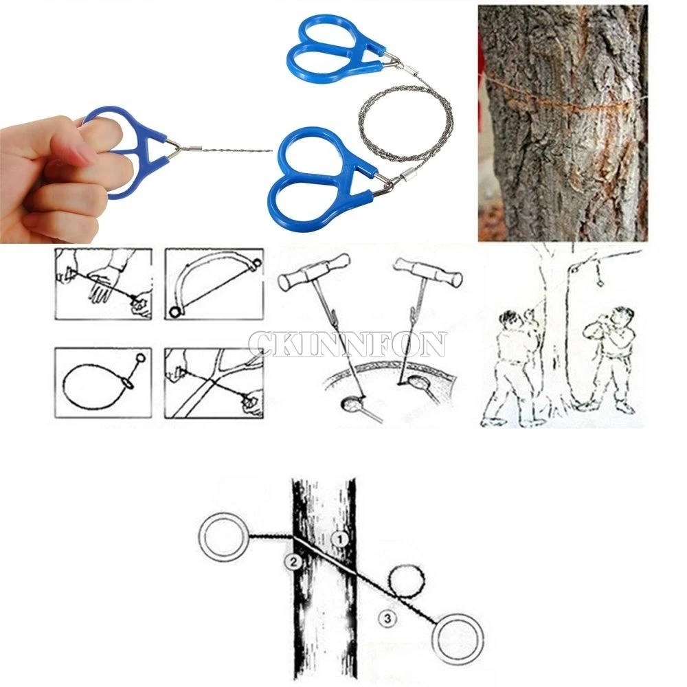 500PCS Hiking Kit Rope Saws Ring Scroll Portable Pocket Emergency Tool Stainless Steel Wire Wire