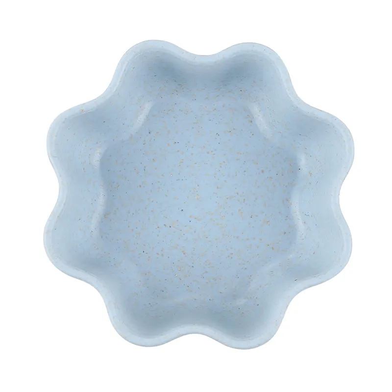 1 шт. пшеничная многоцелевая чаша для приправ в форме листа в форме сердца миска для приправ маленькие тарелки для закусок блюдо соус легко моющиеся кухонные инструменты - Цвет: blue Plum blossom