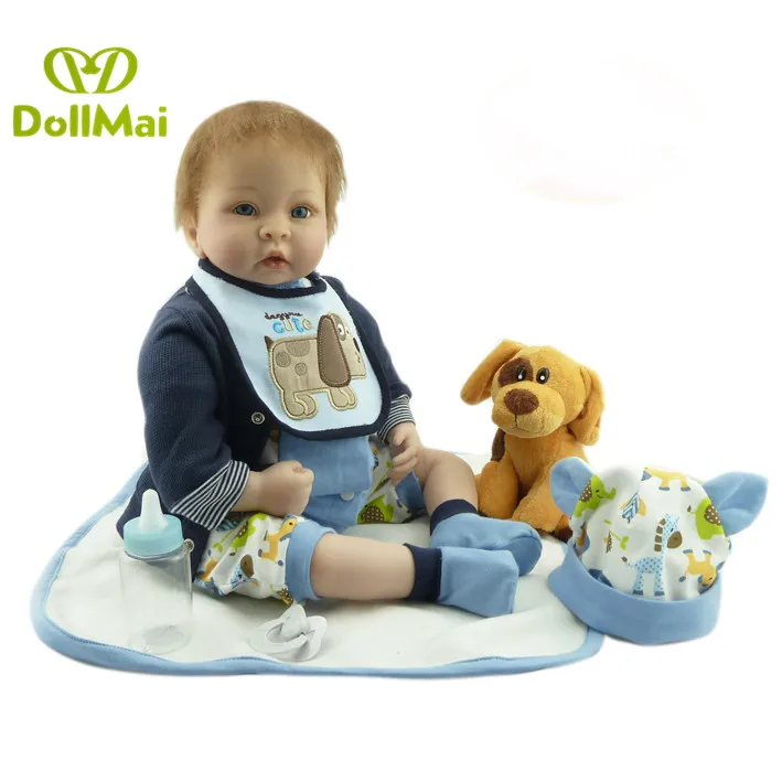 Кукла Bebe reborn 22 дюйма 55 см силиконовая кукла для маленьких мальчиков игрушки детей