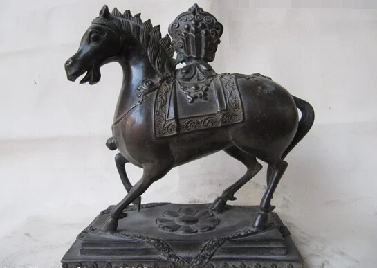 

wholesale factory 7 Chinese Folk Pure bronze Copper Lucky Tang Horse Art Sculpture Statue