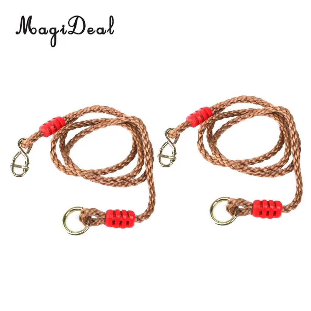 MagiDeal 1Pair Adjustable Swing Rope for Tree Beam Swing Outdoor Toy Playground Accessory 1.8M