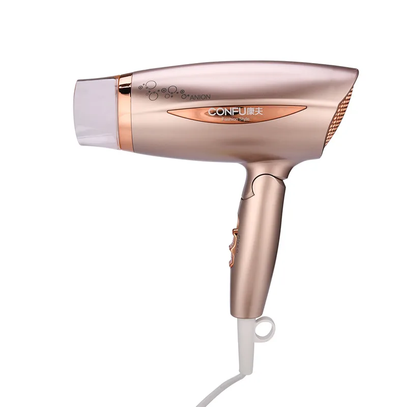 

Professional 1800W Lager Power Foldable Golden Hair Dryer Hot&Cold Wind with 3 Speed and 3 heat settings Household Styling Tools