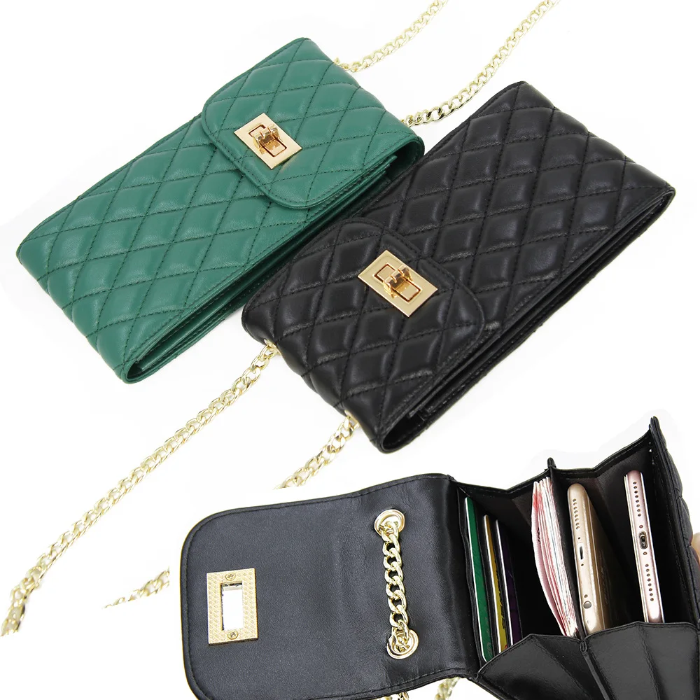  Genuine Leather Fashion Designer Phone Purse Mini Shoulder Bag Quality Sheepskin Small Flap Bags Wo - 33043295602