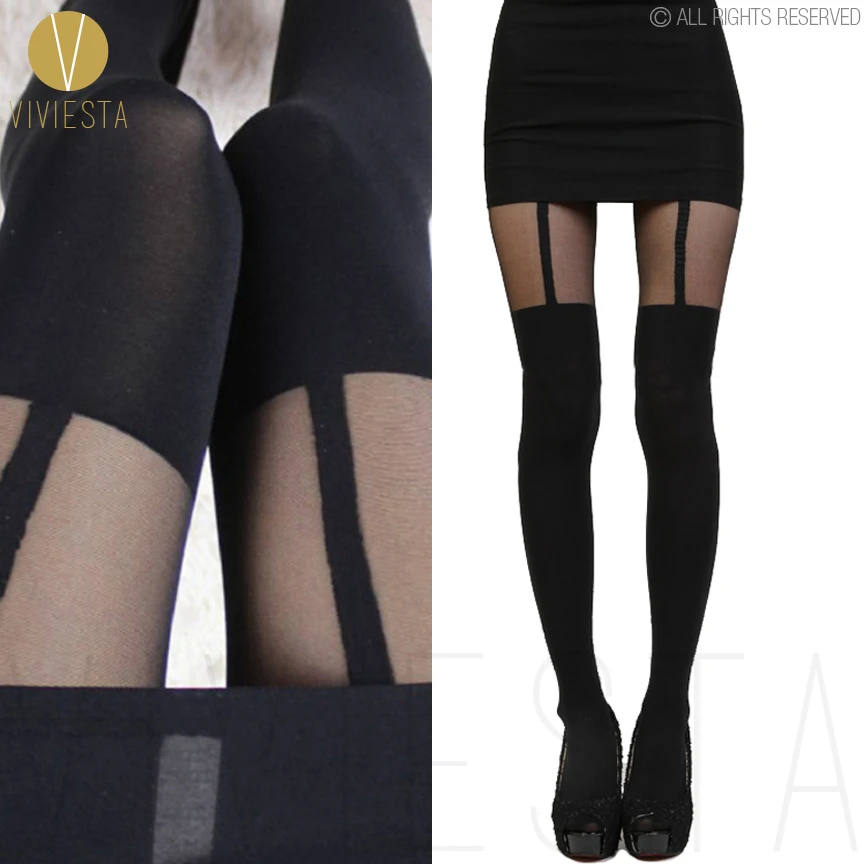 Buy MANZI Womens Faux Thigh High Stockings - Stylish Opaque Tights