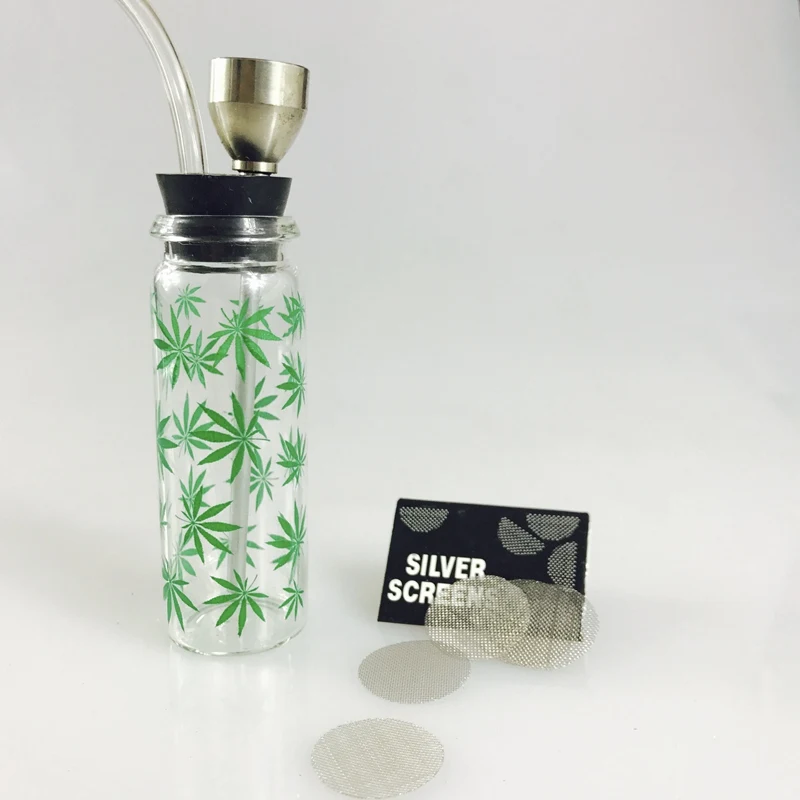 SWSMOK стеклянная популярная бутылка водопровод переносной мини-кальян табак для кальяна курительные трубы подарок Здоровья Металлический Трубчатый фильтр - Цвет: Черный