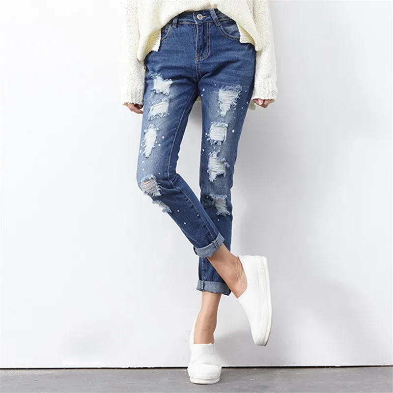 New Autumn summer women boyfriend jeans loose straight