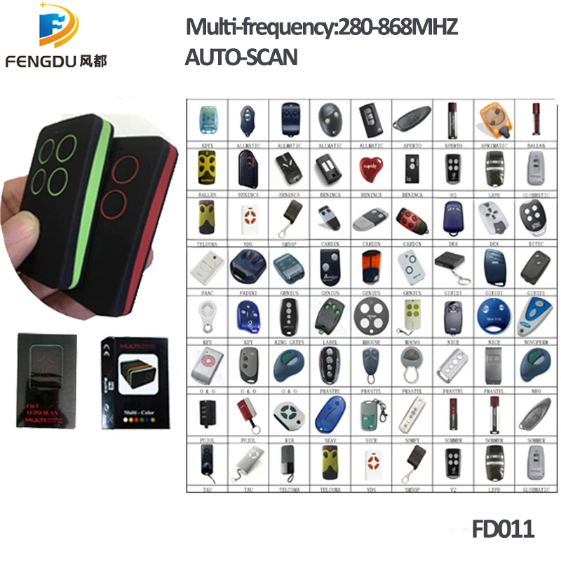 

10pcs Multi frequency copy 280-868mhz rolling code garage door remote control duplicator top quality