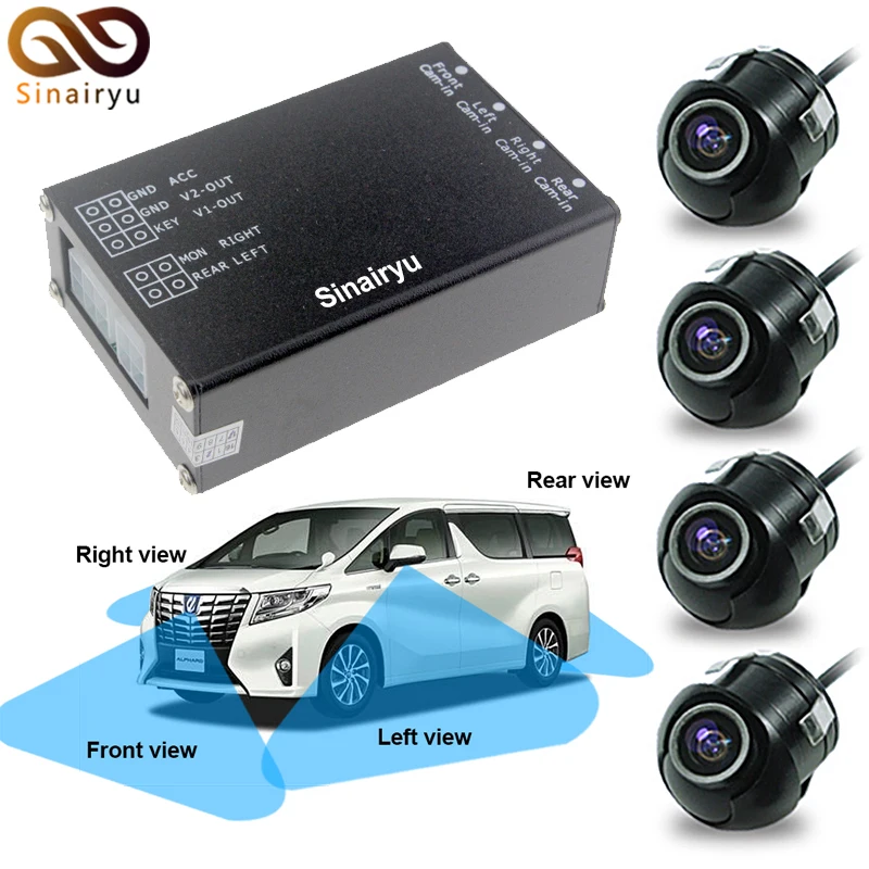 Sinairyu 4 Channels Video Control Car Image Switch Combiner Box with