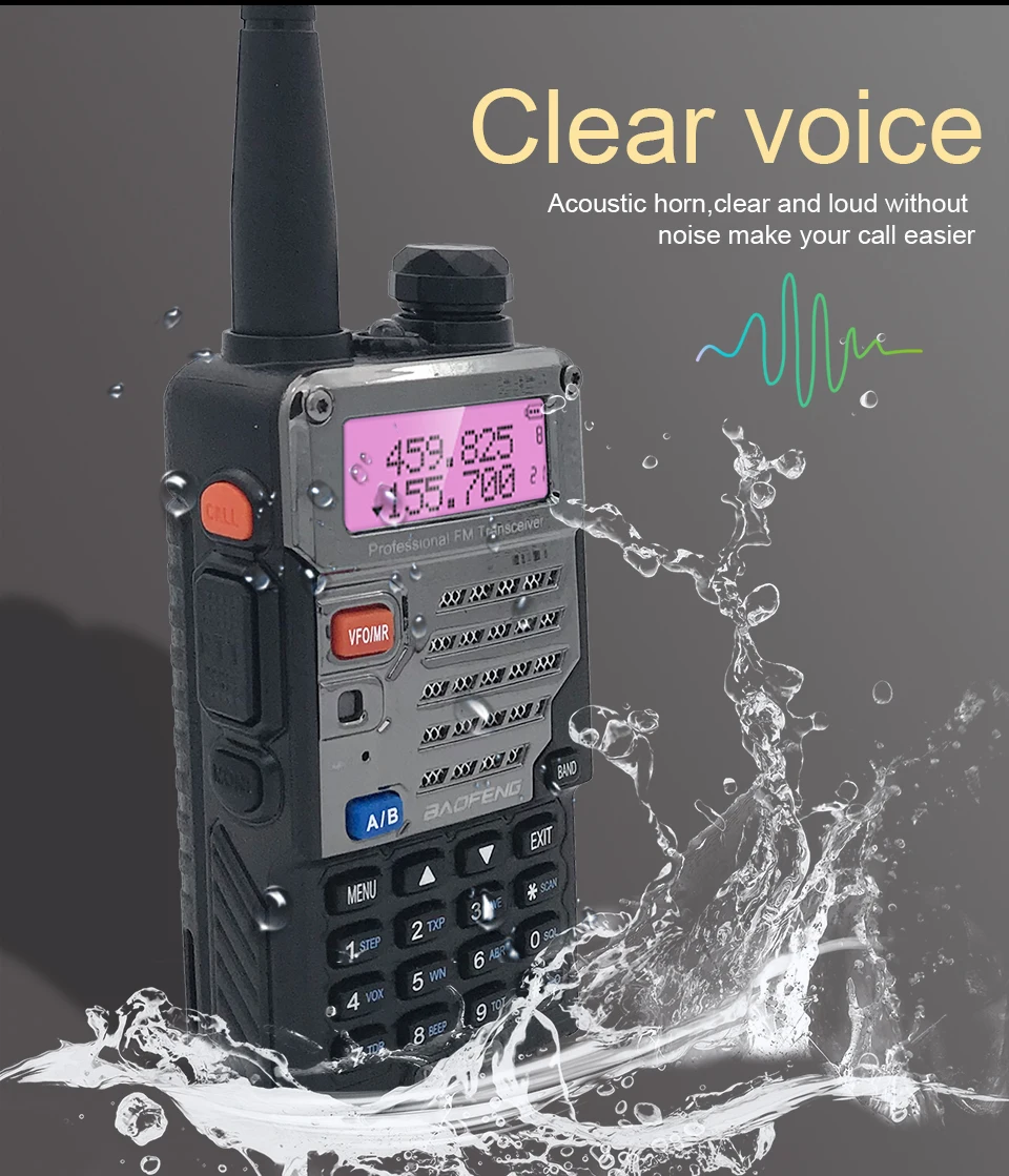 Baofeng UV-5RE 5 Вт портативная рация VHF UHF Любительское радио, Си-Би радиосвязь, коротковолновым приемником сканер радиостанция переговорные PMR446 обновленная UV5R