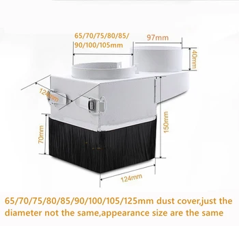 XHGMAK removable cnc dust collector cover diameter 65mm 70mm 75mm 80mm 85mm 90mm 100mm 105mm 125mm for CNC engraving machine customized dust cover engraving machine dust cloth dust cover for cnc machine