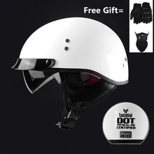 casco blanco RETRO VINTAGE