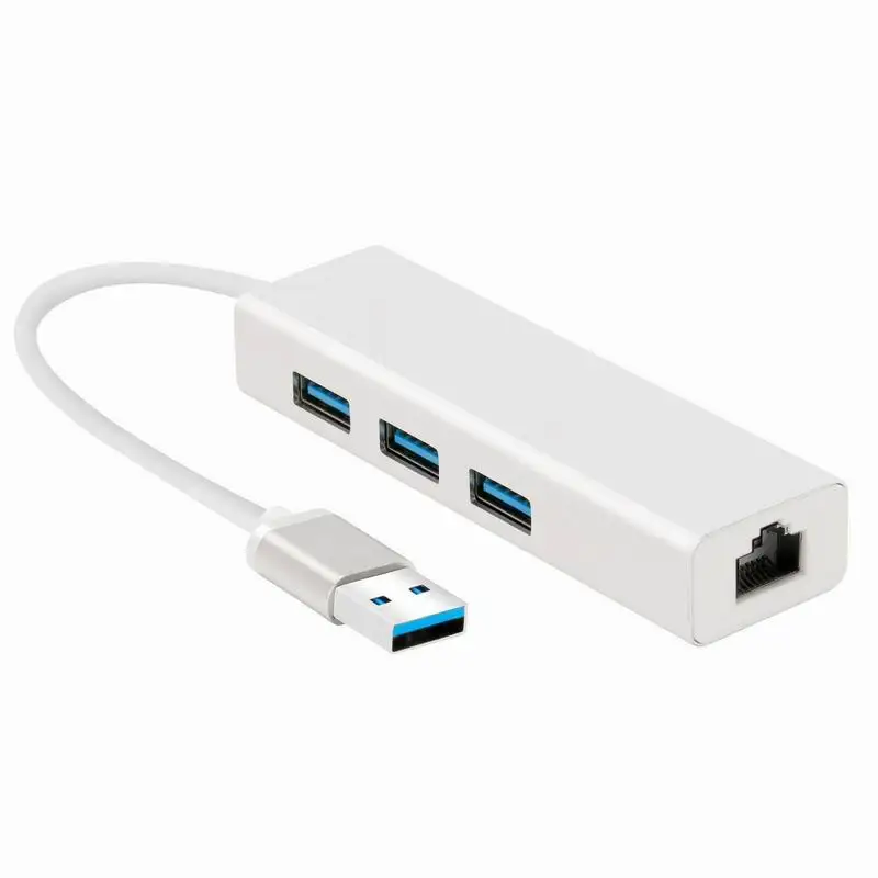 3 порта USB 3,0 Gigabit Ethernet Lan RJ45 сетевой адаптер концентратор до 1000 Мбит/с Mac PC Gigabit USB3.0 Ethernet адаптер