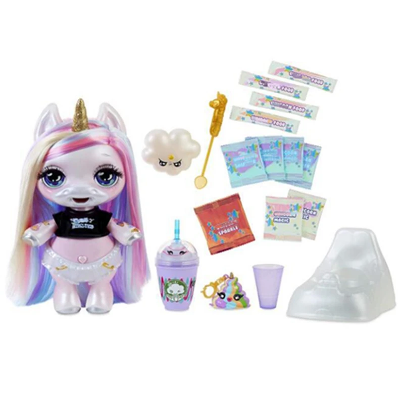 

Surprise Baby Unicornio Figure Doll Slime Accessories Rainbow Hair Dressing Set New Year Gift Toys for Girls Kids Poopise