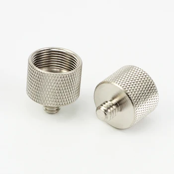 

2pcs Metal 1/4" Male - 5/8" Female Connector Bolt Converter Adapter Screw fr Tripod Mic Microphone Stick Pole Suspension Camera