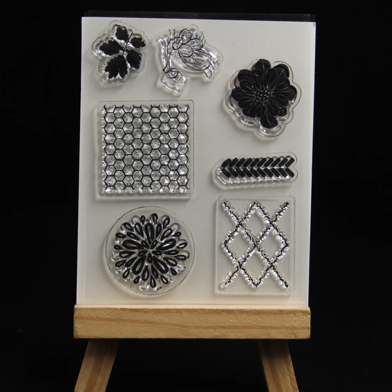 

ZFPARTY Texture Transparent Clear Silicone Stamp for DIY scrapbooking/photo album Decorative card making
