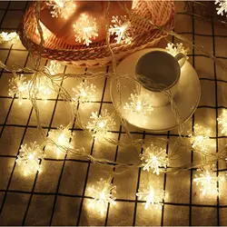 10 м 100 светодио дный LED s Рождественская елка снежные светодио дный хлопья светодиодная гирлянда Фея свет рождественвечерние домашняя