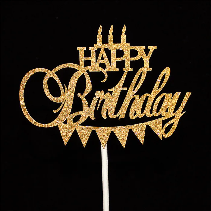 Топпер для торта с днем рождения для мальчиков, топперы для торта, украшения для дня рождения, декорирование тортов капкейк - Цвет: H58 Cake Topper