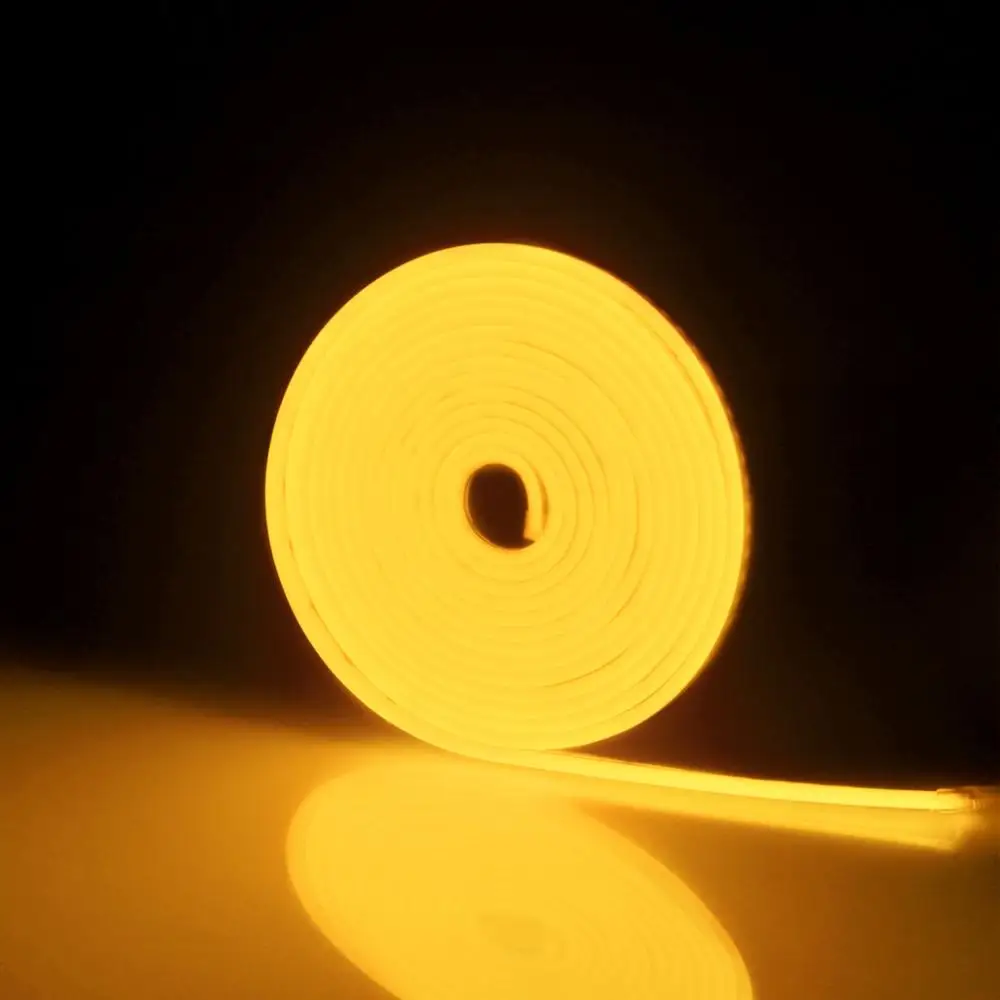 Yellow Мягкий неоновый светильник Tira Светодиодная лента DIY неоновая вывеска лампа для дома праздник Рождество Декор кофе бар Детская комната ночник домашний Декор стены - Испускаемый цвет: Yellow