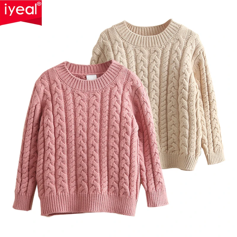 

IYEAL Boy Clothes Children Clothing Boys Girls Knitted Sweater Kids Spring Autumn Cotton Sweater Pullover Tops for 3-10 Years