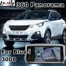 360 panorama & interface de visão traseira para Peugeot 3008 5008 2016 modelo etc com Azul-eu sistema LVDS de entrada de sinal RGB tela elenco