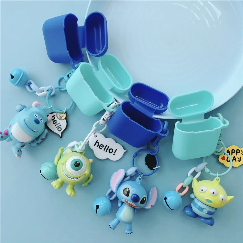 Cute Mickey Minnie Daisy Donald Stitch Case for Apple Airpods Bluetooth Earphone Disneys Accessories Silicone Protective Cover